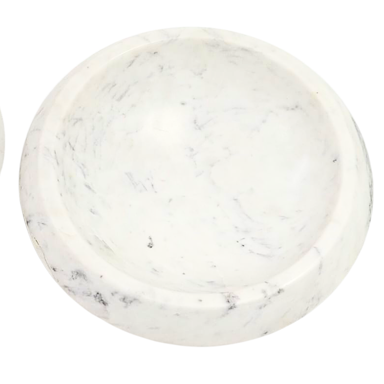 Aria White Marble Bowl Urli