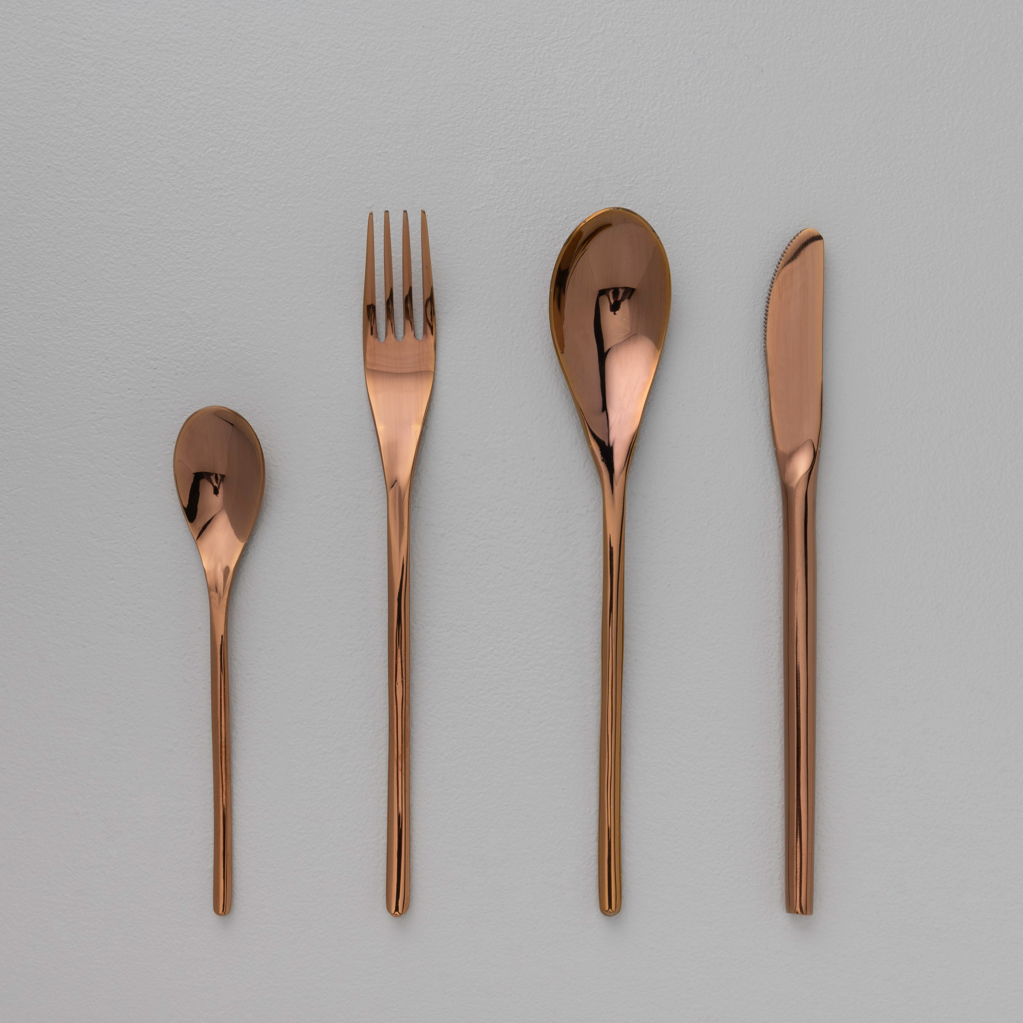 Cutlery Set Luxury Rose gold Finish Symphony of Elegance 16 pcs. set