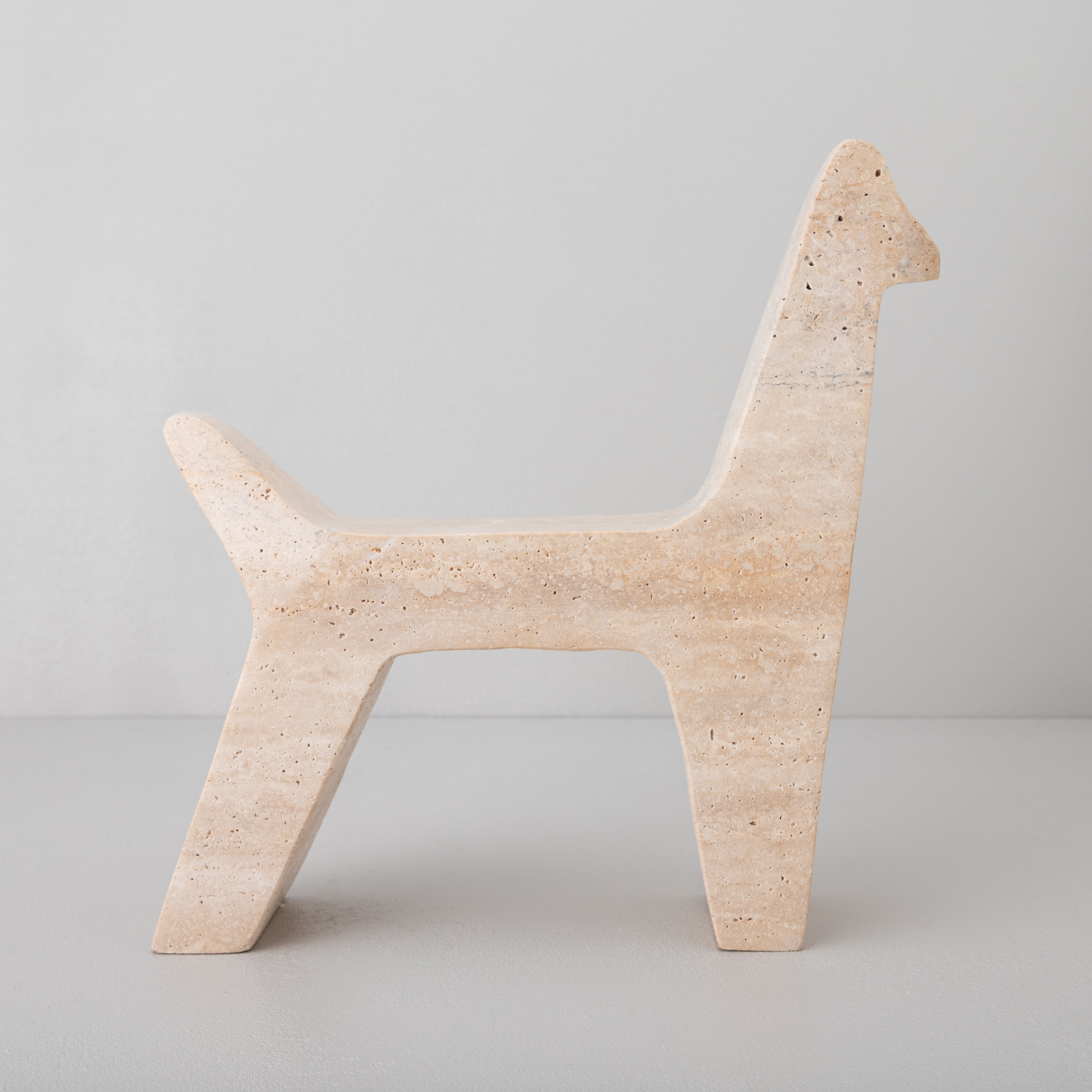 Marble Decor Artifact Saynaaz Marvel in Travertine Safari Giraffe