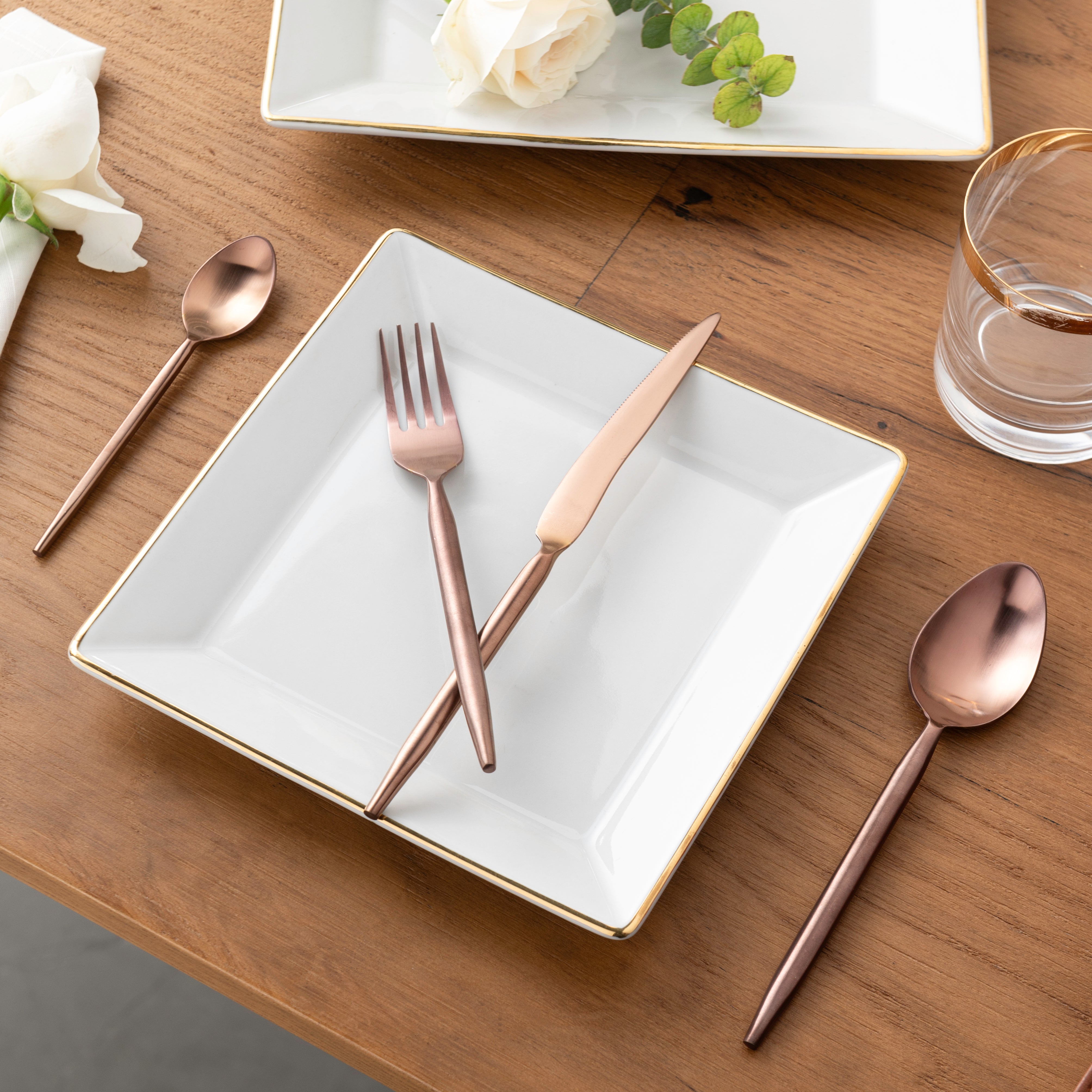 Seven Star Handmade Cutlery in Rosegold Matte Finish