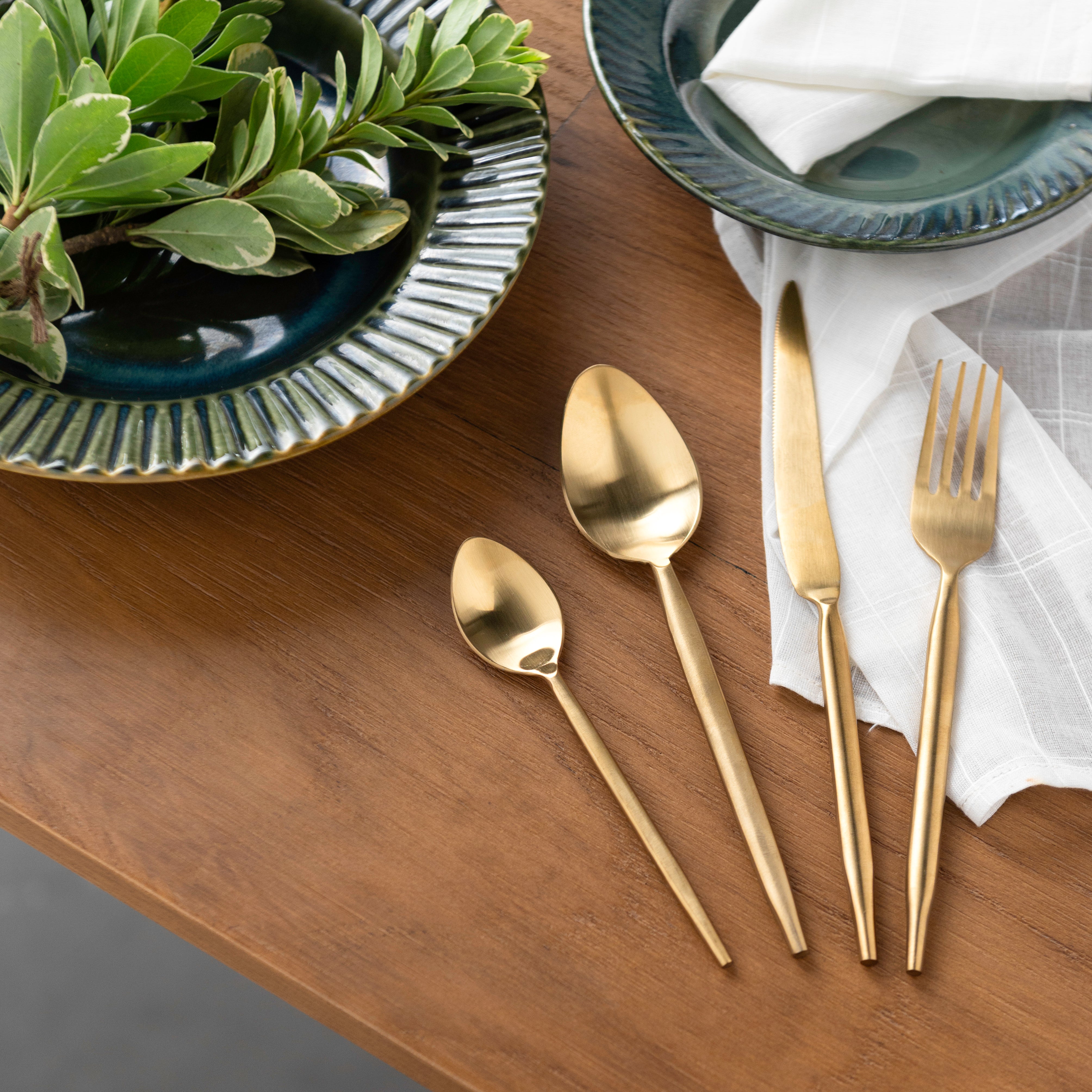 Cutlery Gold Matte Finish Seven Star Hand Made