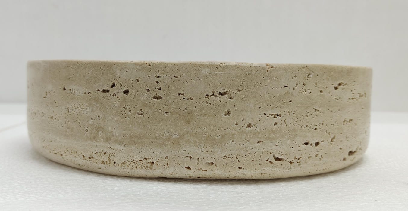 Cavola – Handcarved Travertine Bowl