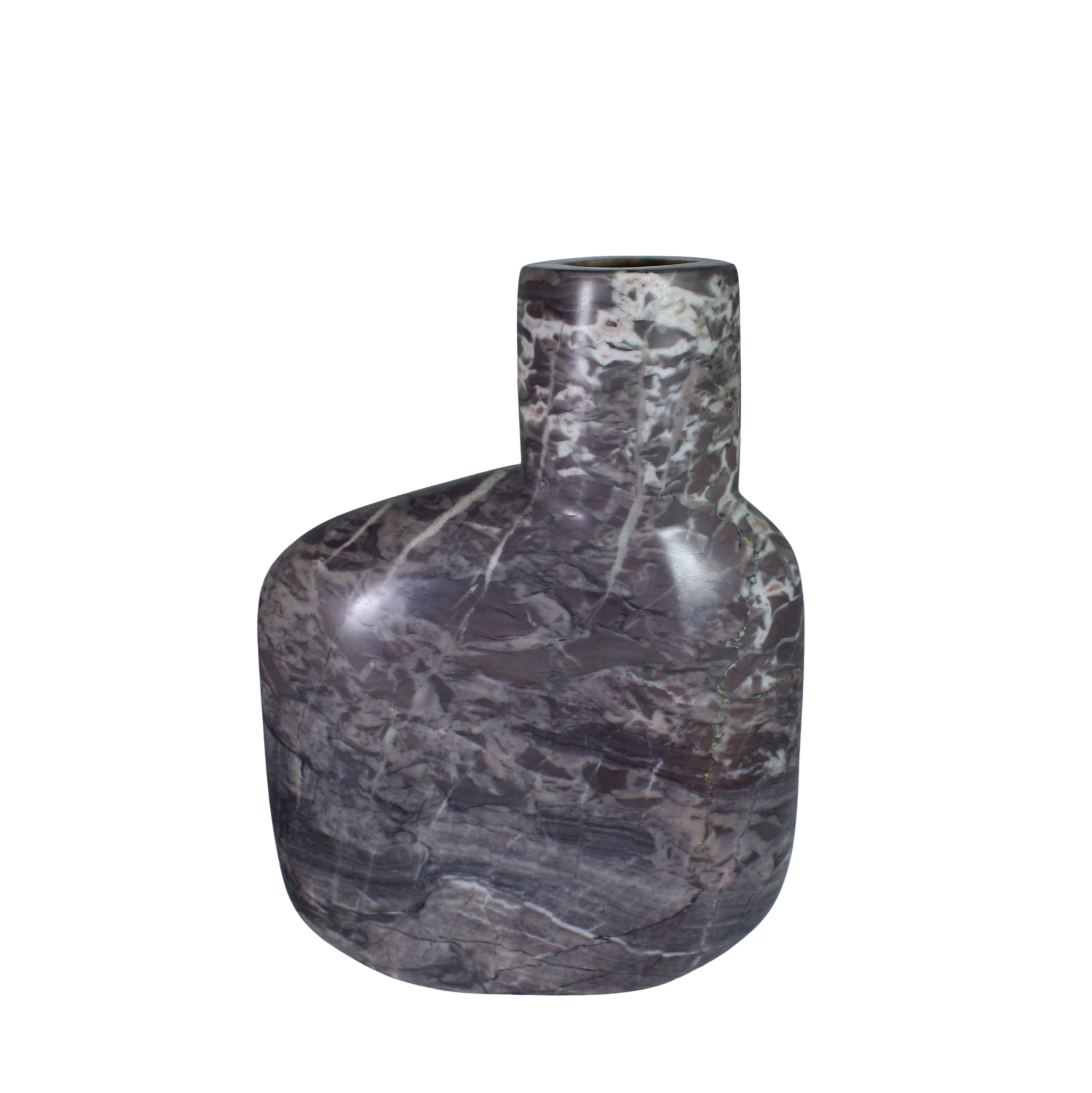 Marquina Mist – Travertine Marble Vase
