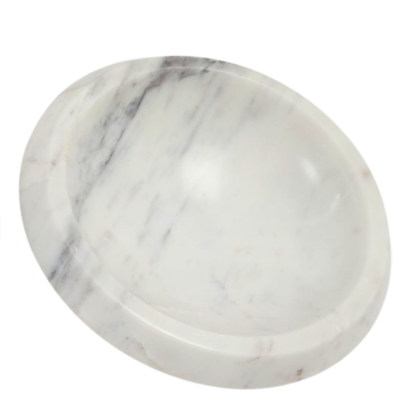 Aria White Marble Bowl Urli