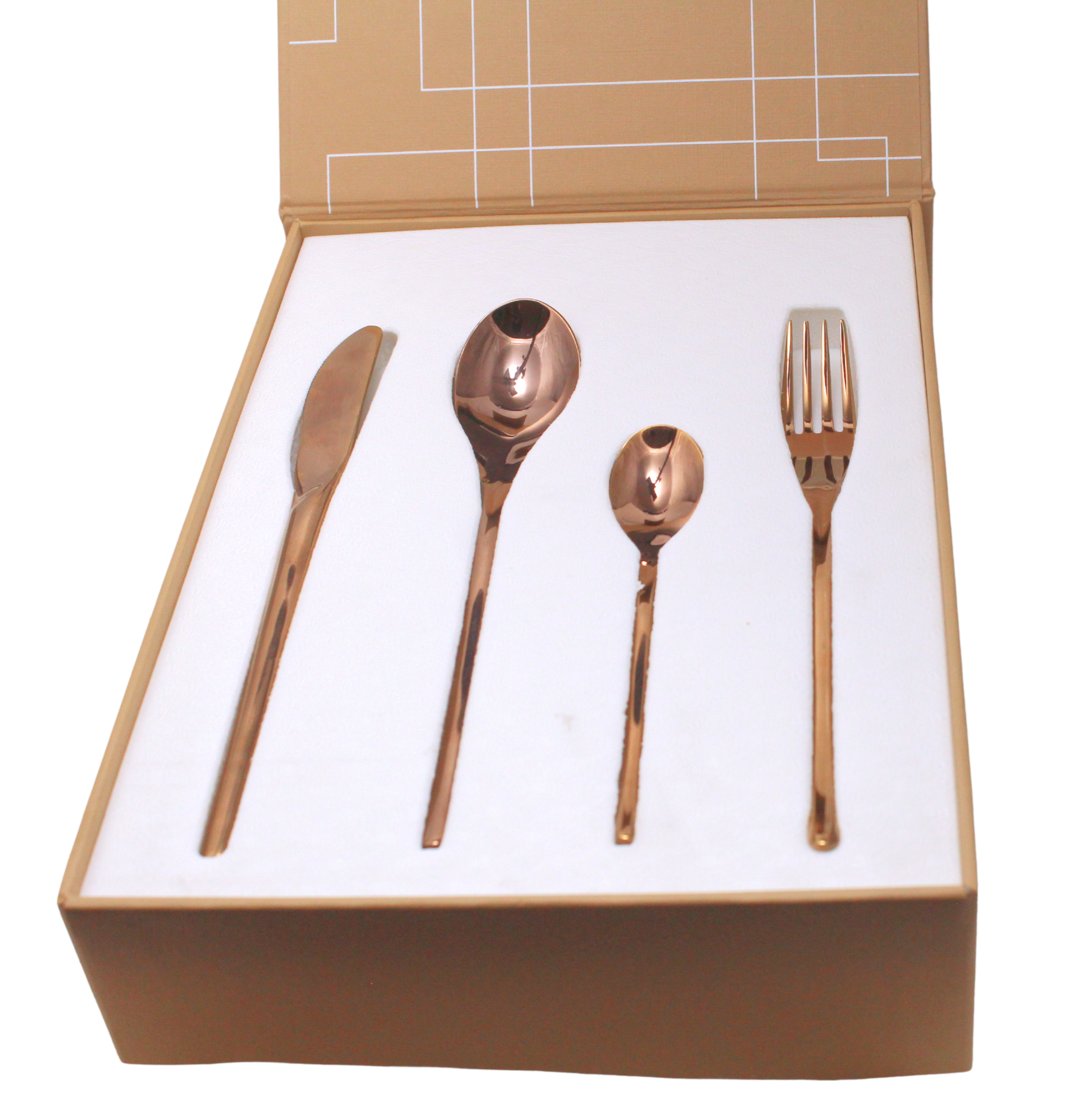 Cutlery Set Luxury Rose gold Finish Symphony of Elegance