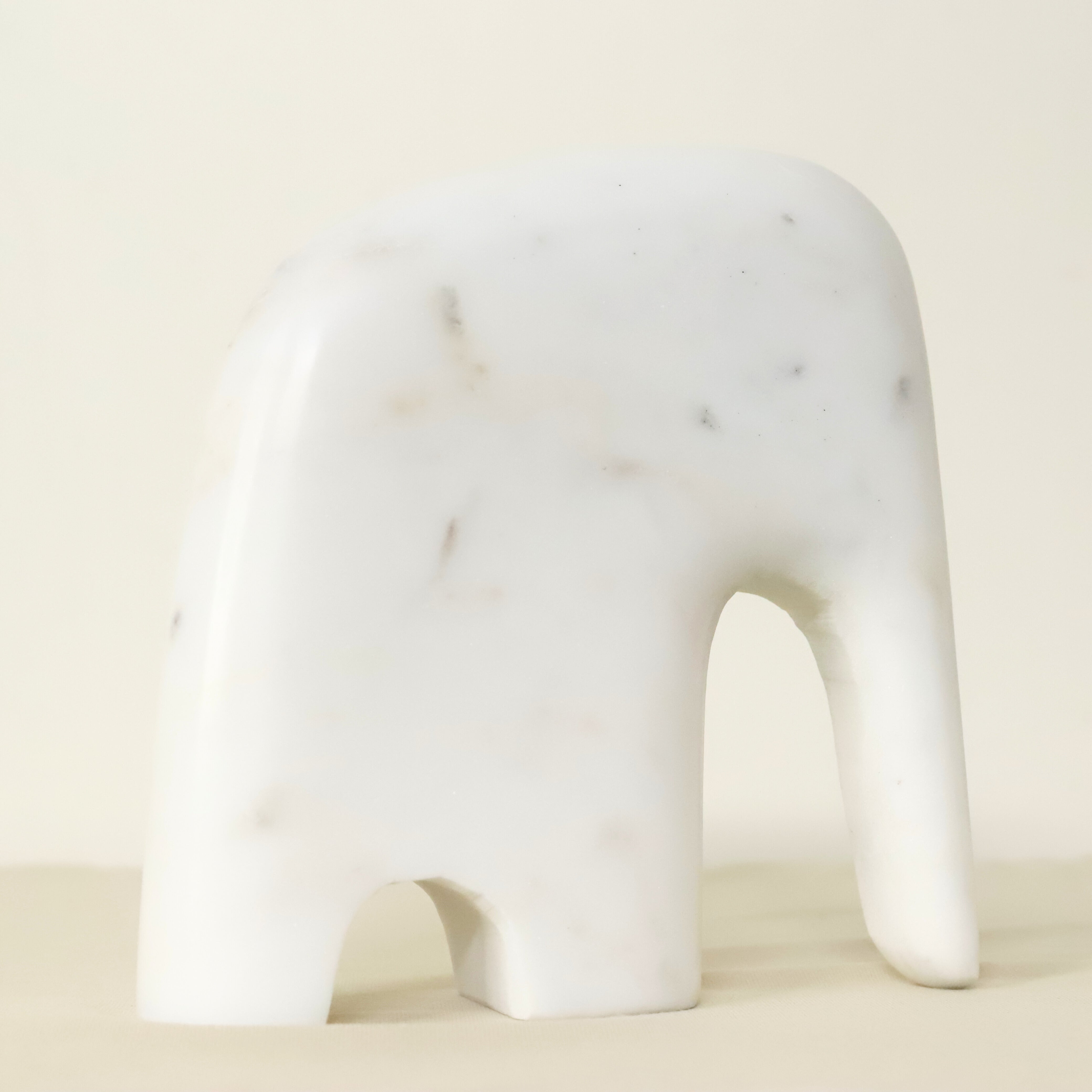 Handcrafted Marble Elephant Figurine Large