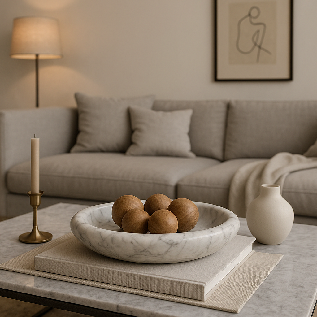 Void – Sculpted Marble Bowl