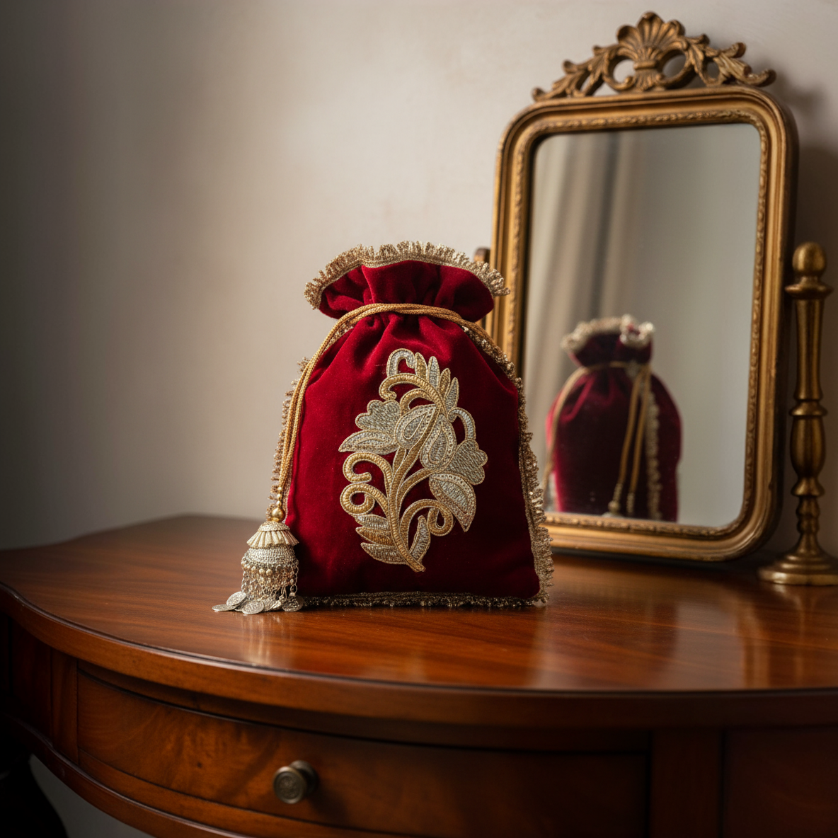 Zarina Velvet Zardosi Potli