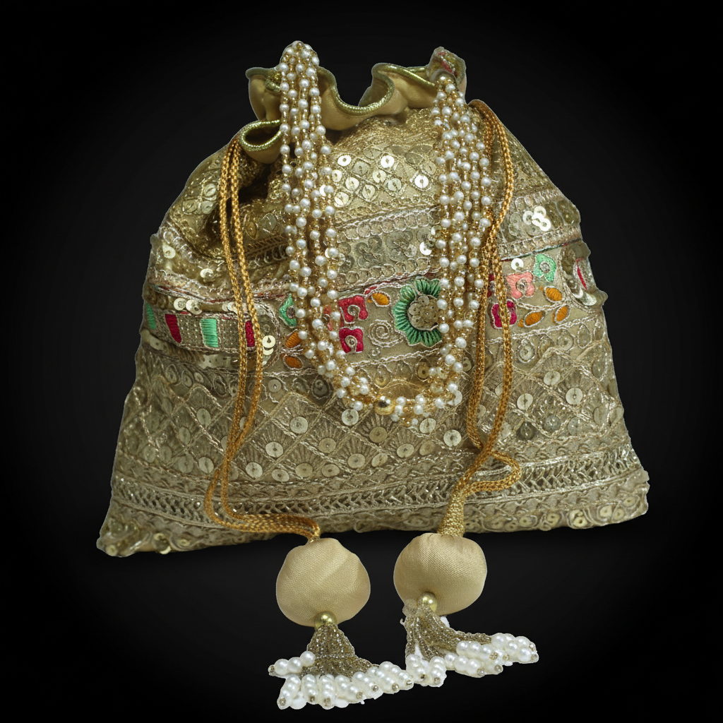 Nazaqat Gold Potli Wedding Collection