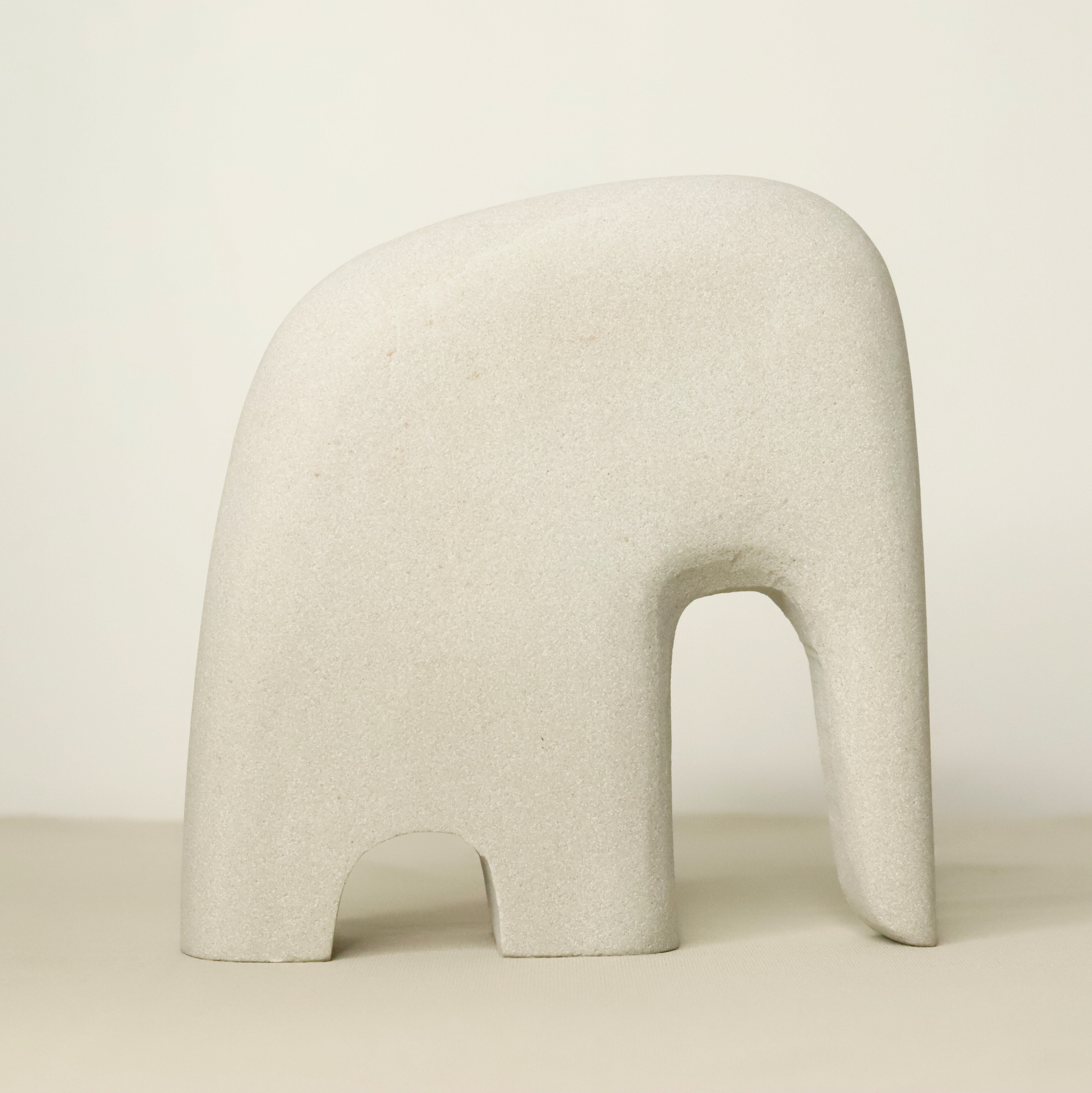 Minimalist Sandstone Elephant