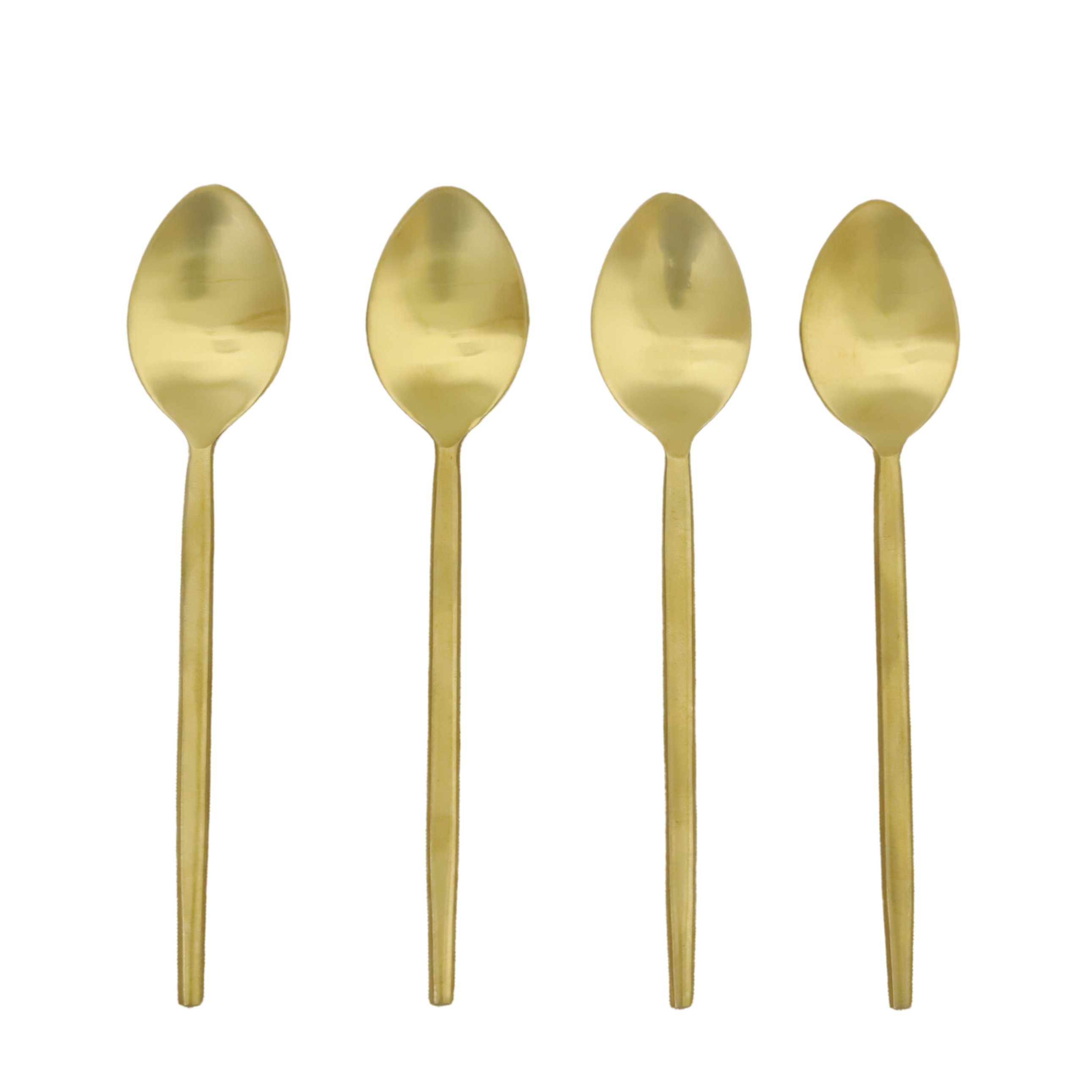 Seven Star Handmade Dessert Spoon – Gold Matte Finish Set of 4