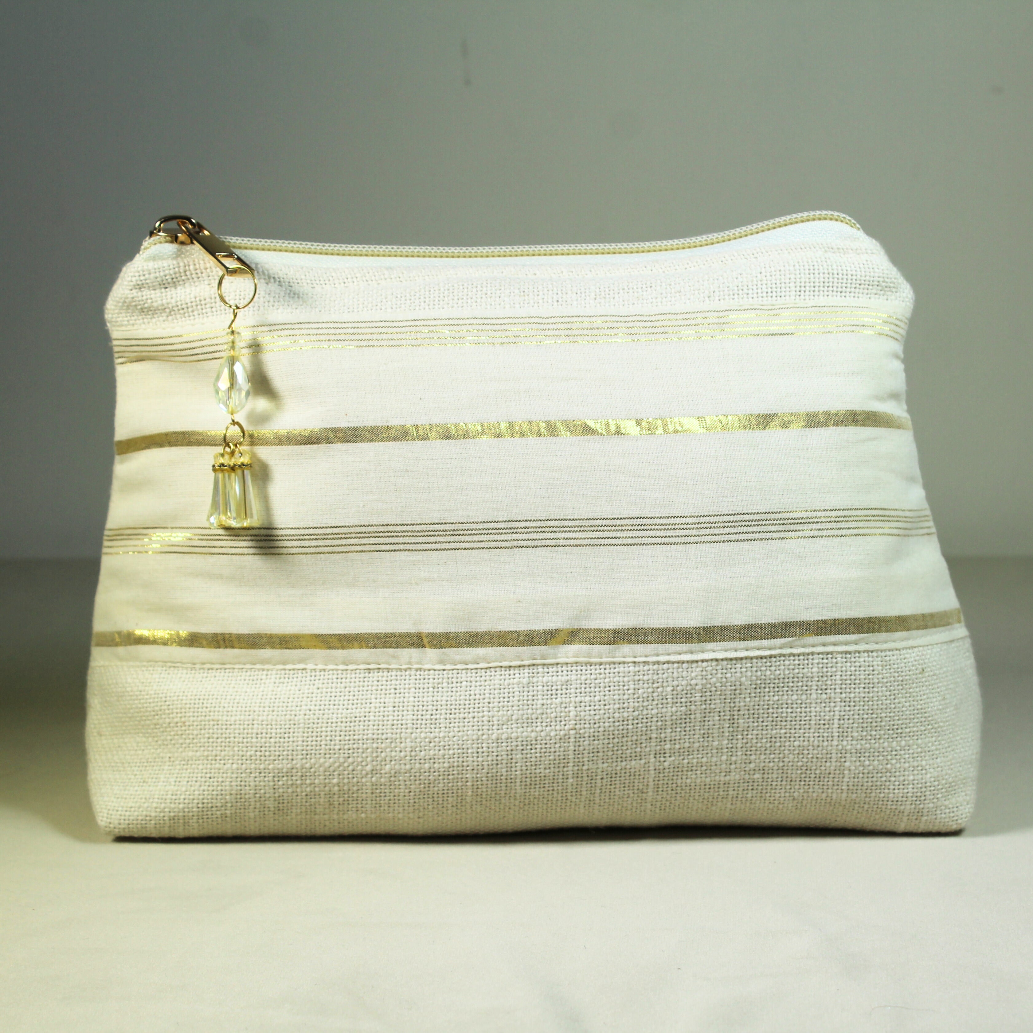 Golden Whisper Makeup Pouch