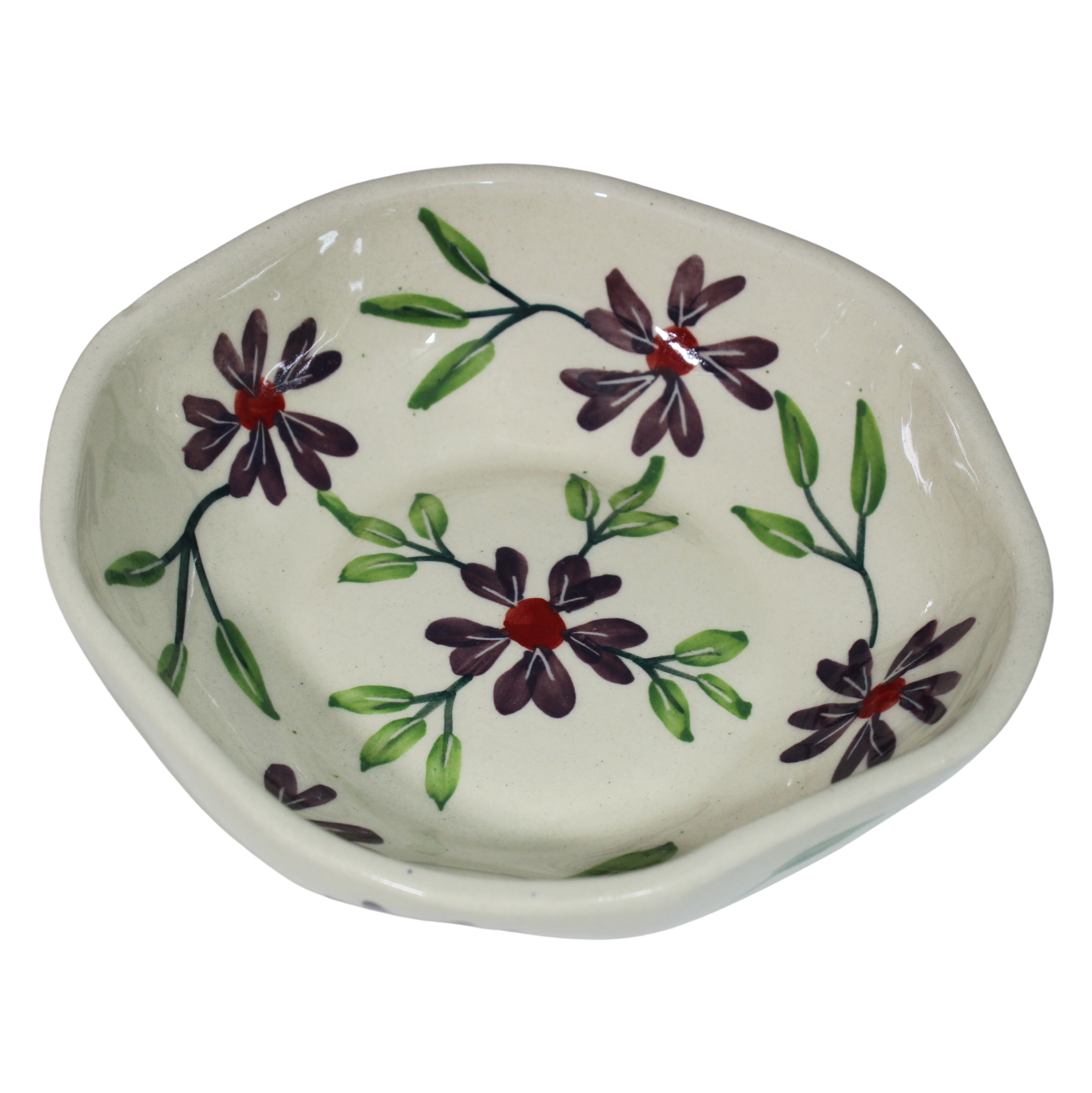 Violet Vine Ceramic Bowl
