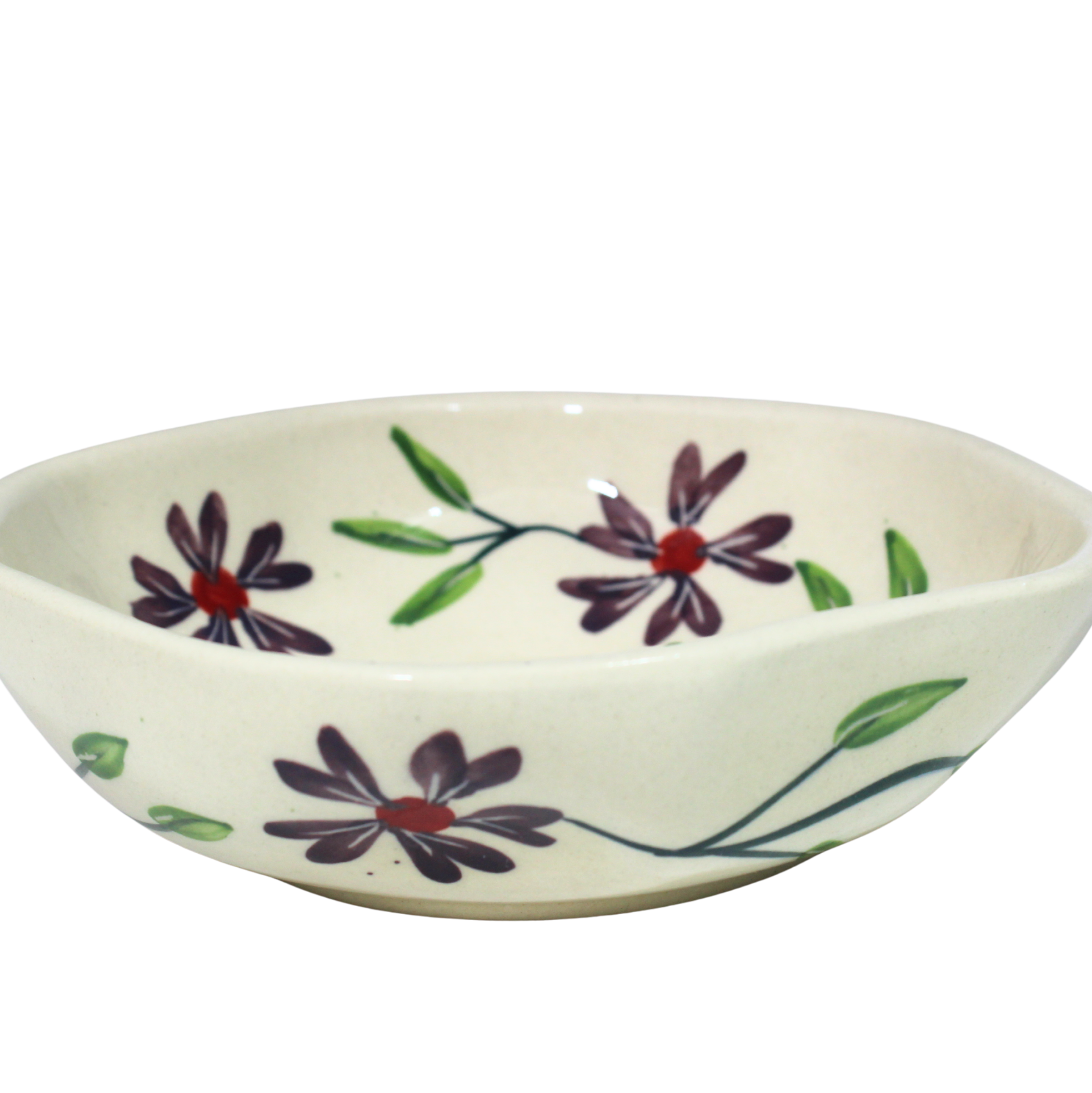 Violet Vine Ceramic Bowl