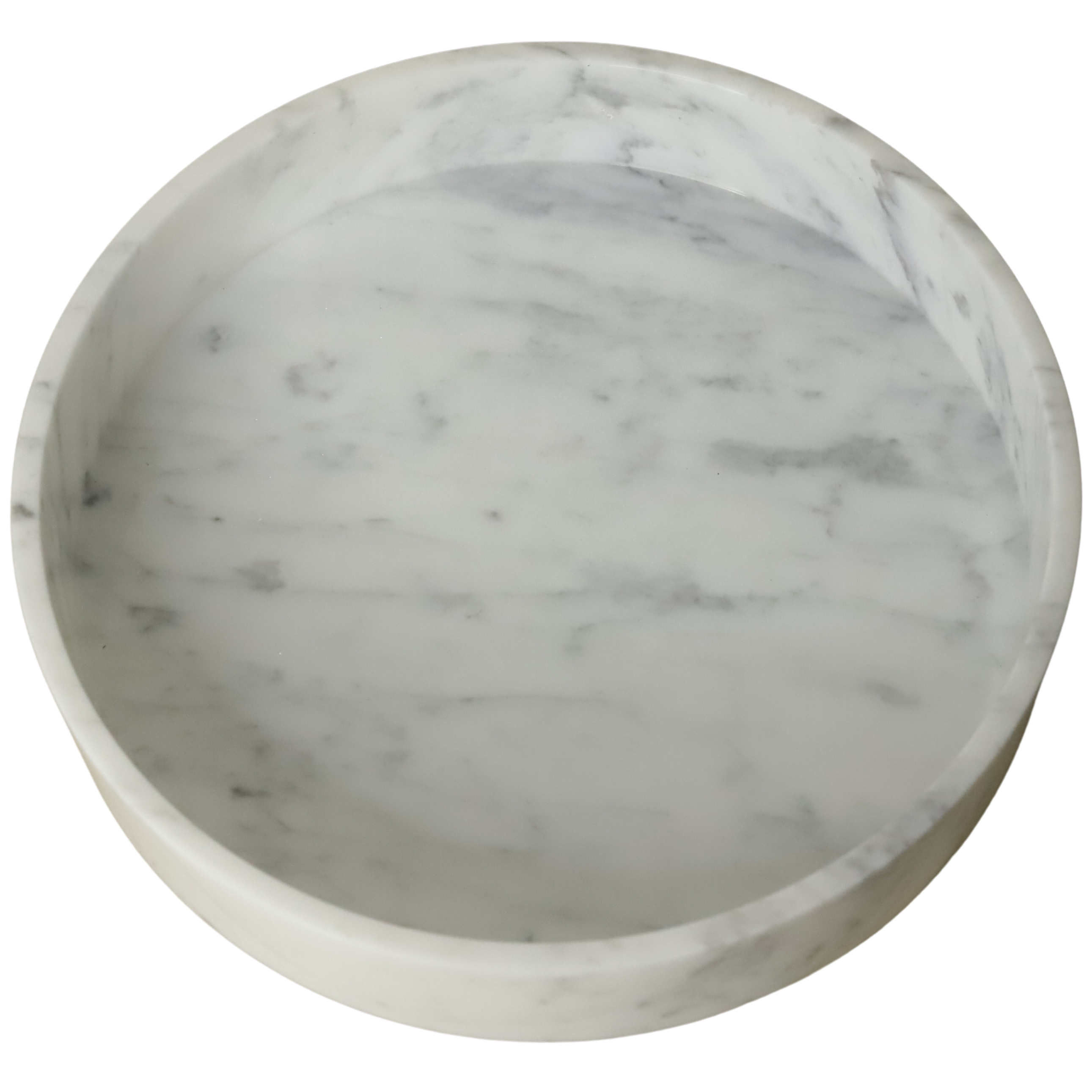 Classic White Marble Round Bowl