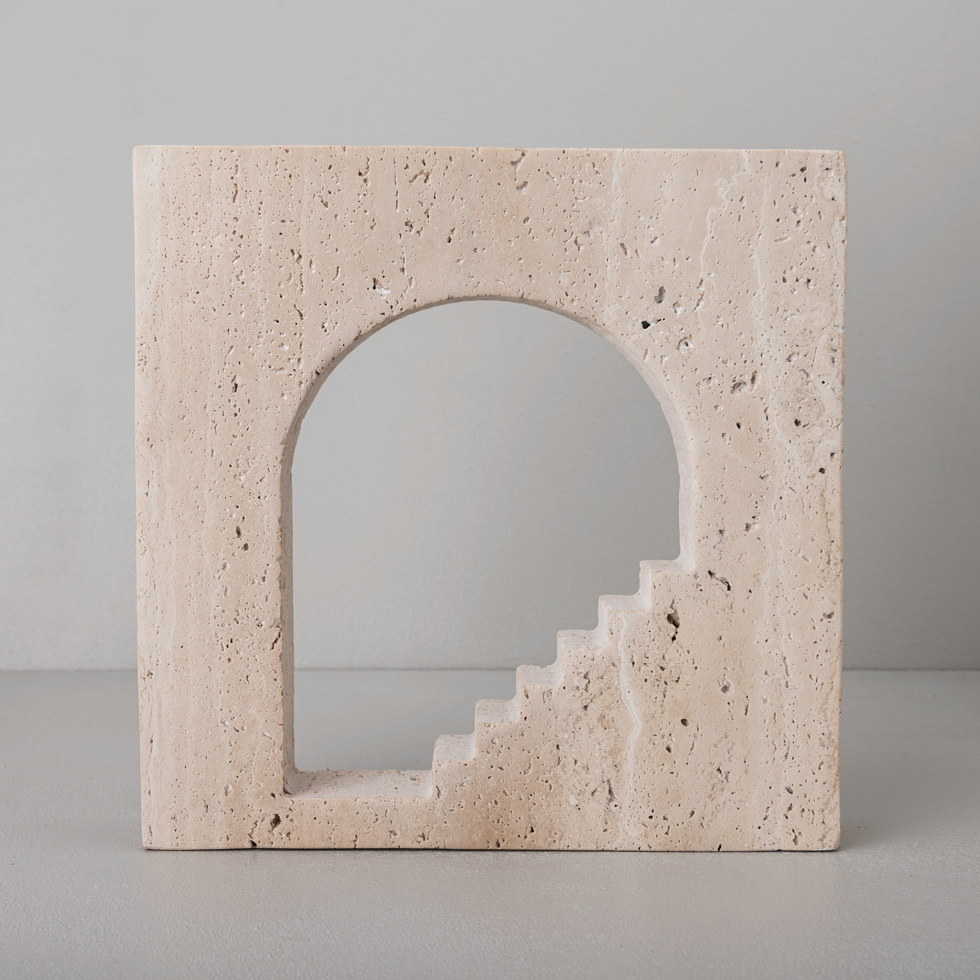 Travertine Stairway – Modern Arch Artifact