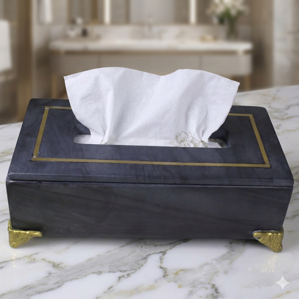 Obsidian Black Marble Box