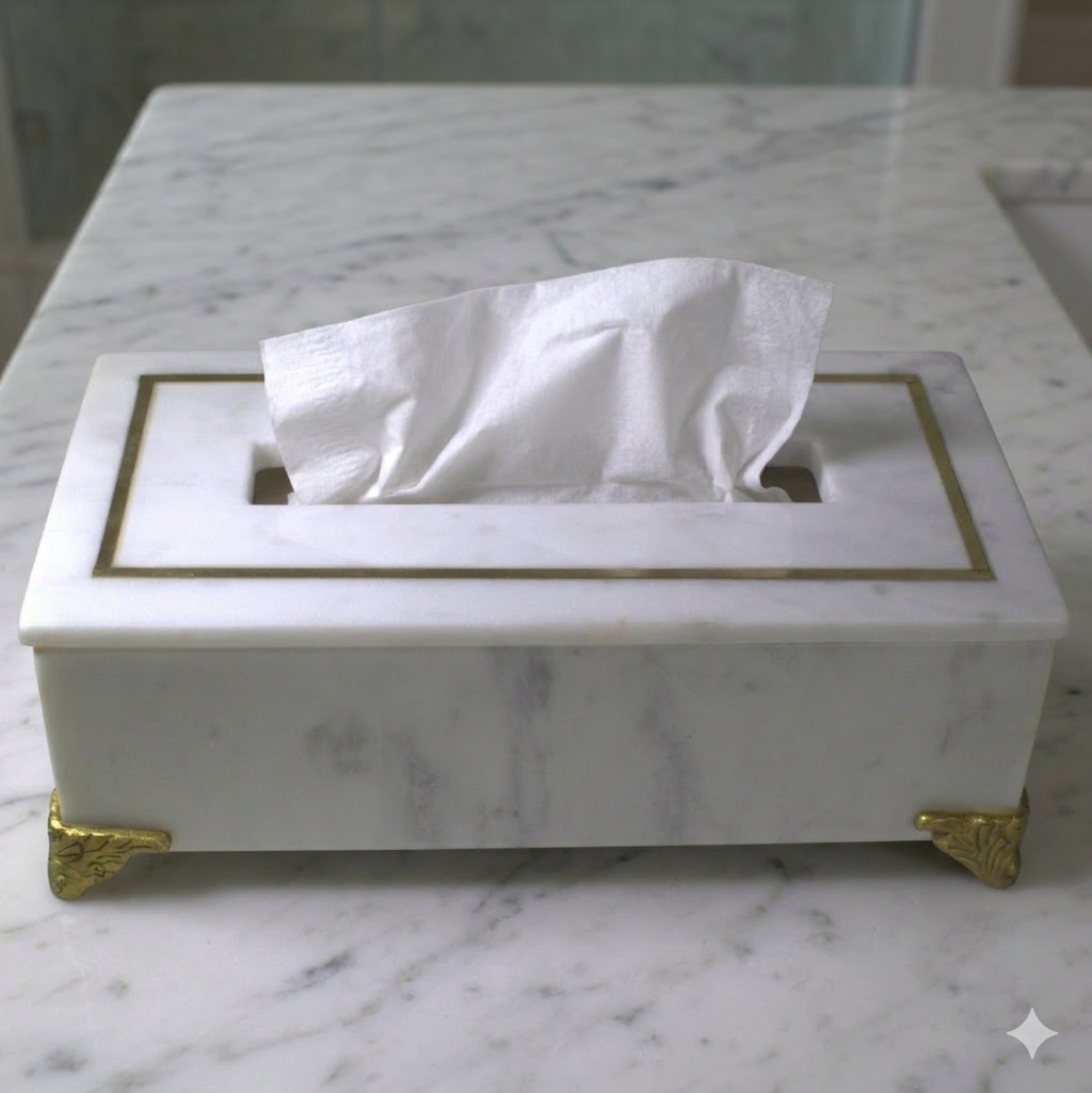 Marbella – Luxe Marble Tissue Box