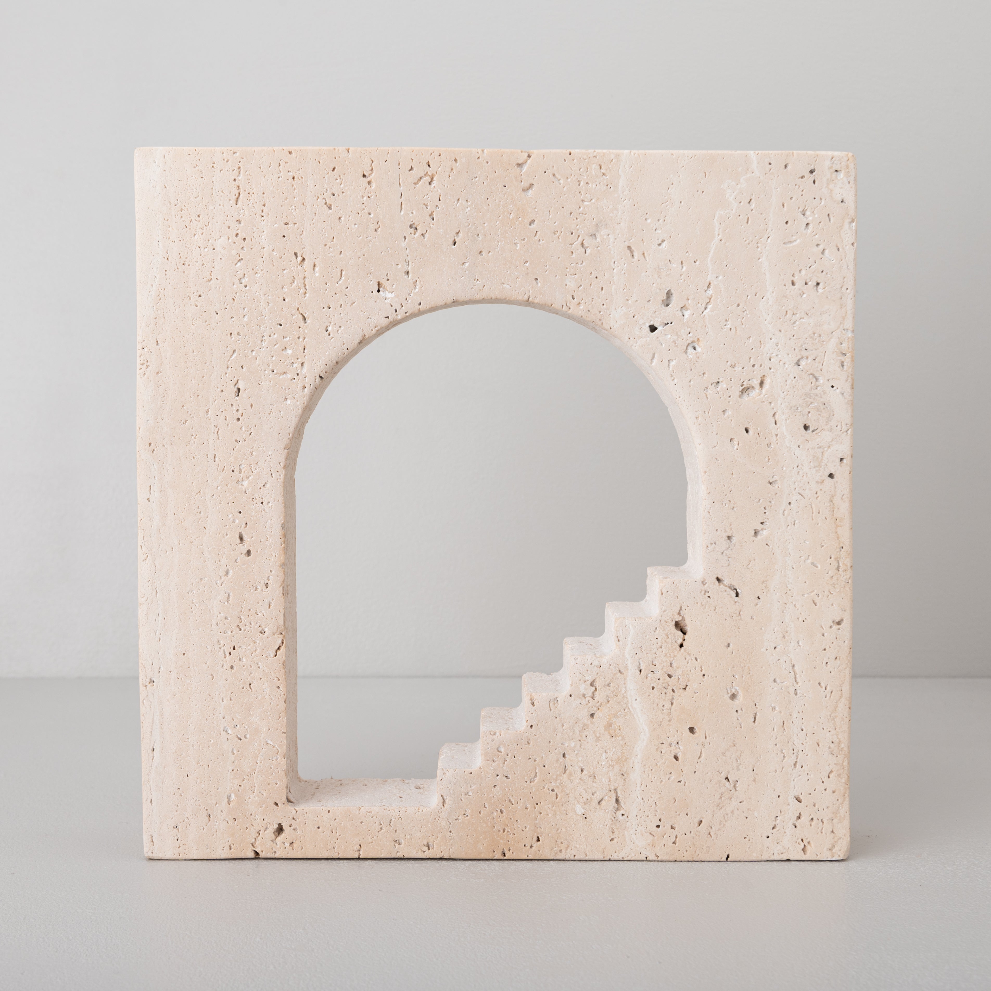 Travertine Stairway – Modern Arch Artifact