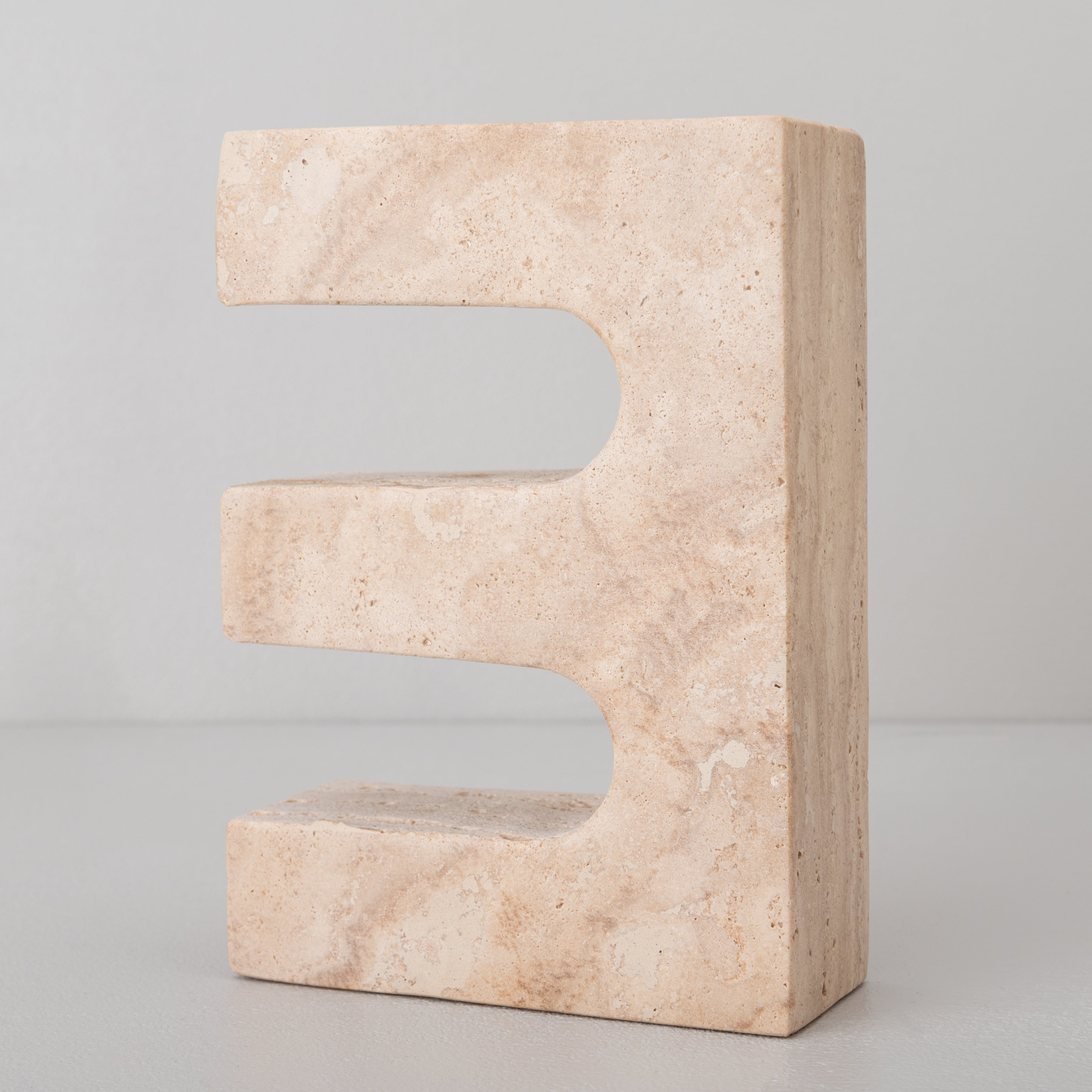 Modern Travertine Architectural Artifact