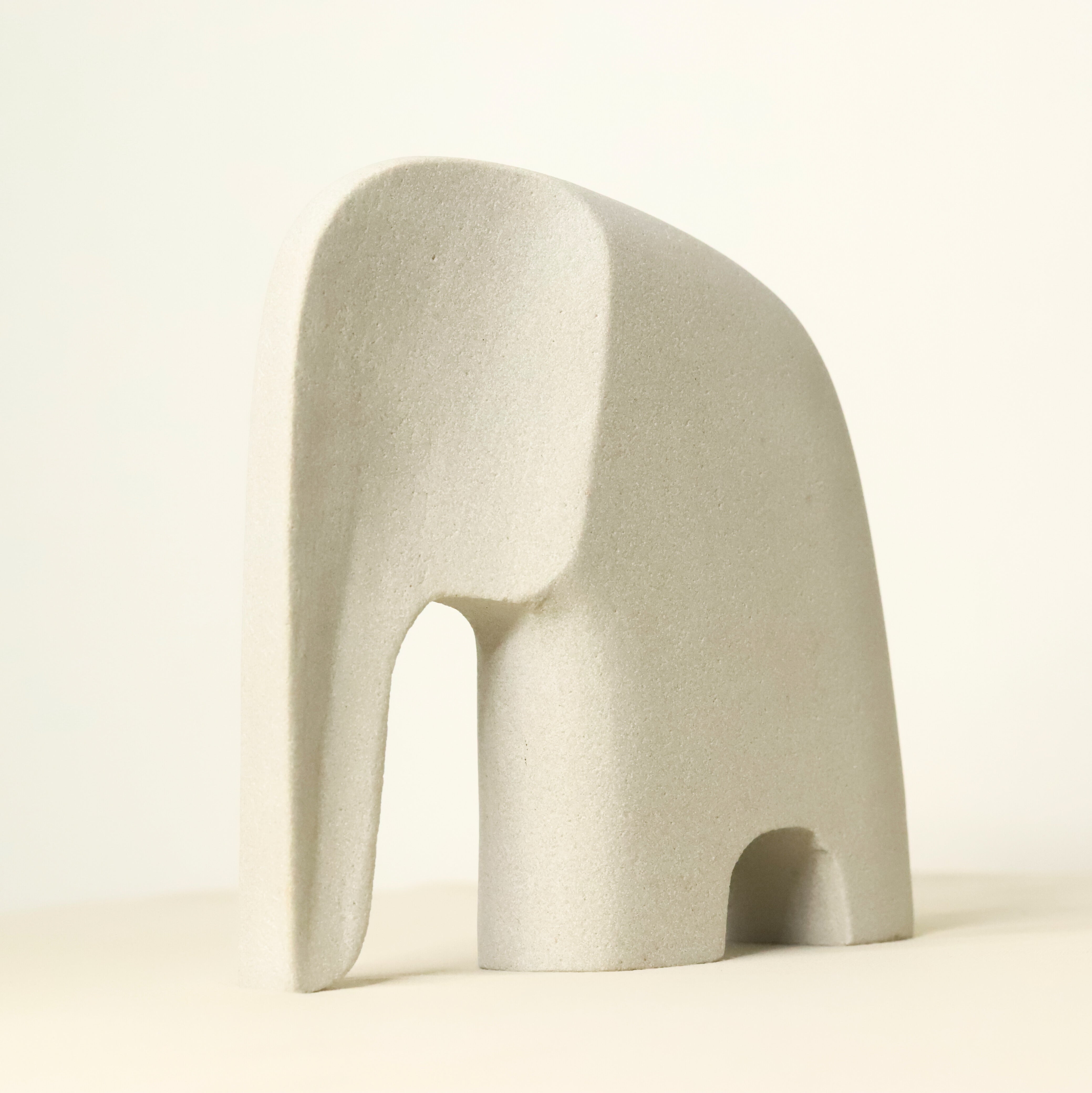 Minimalist Sandstone Elephant