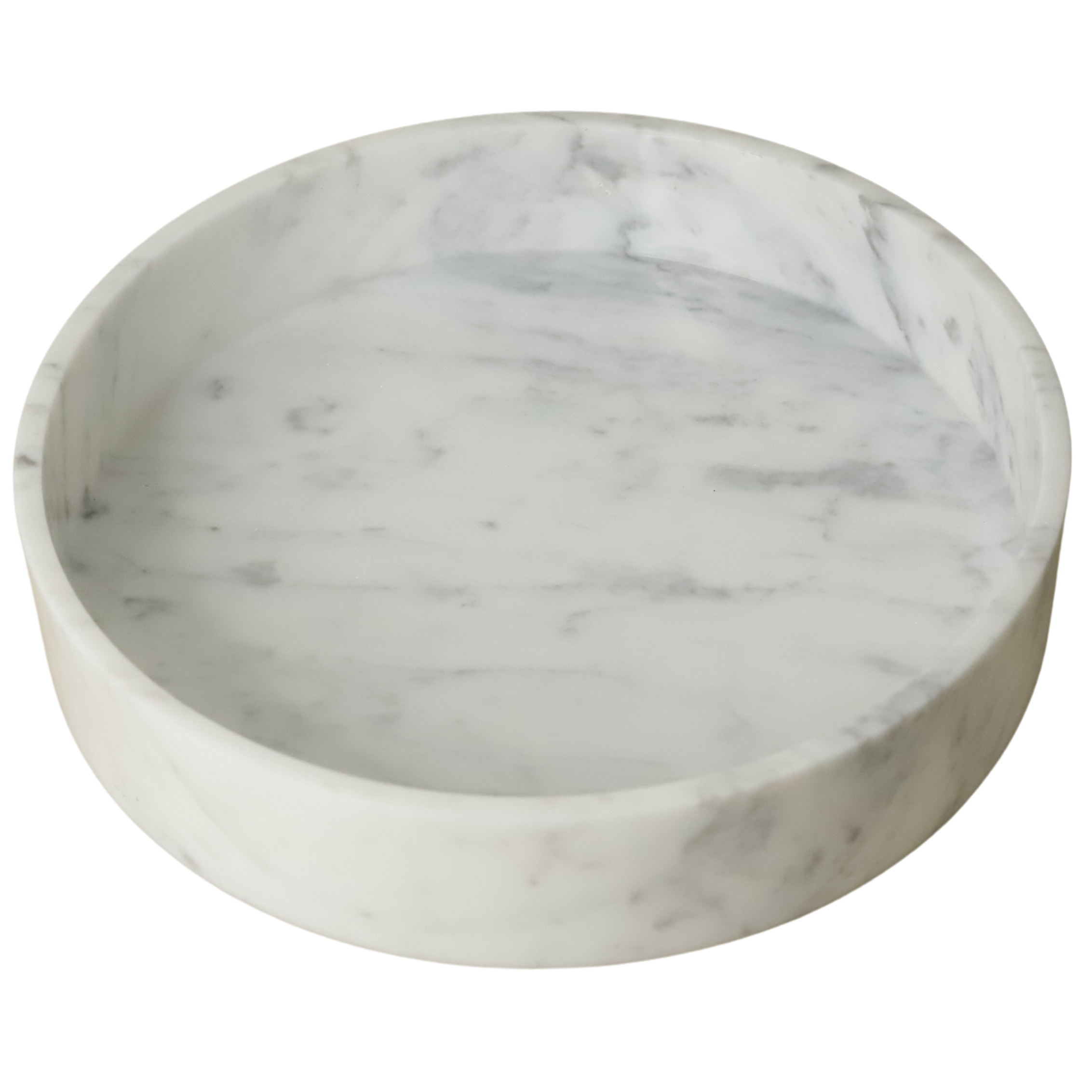 Classic White Marble Round Bowl