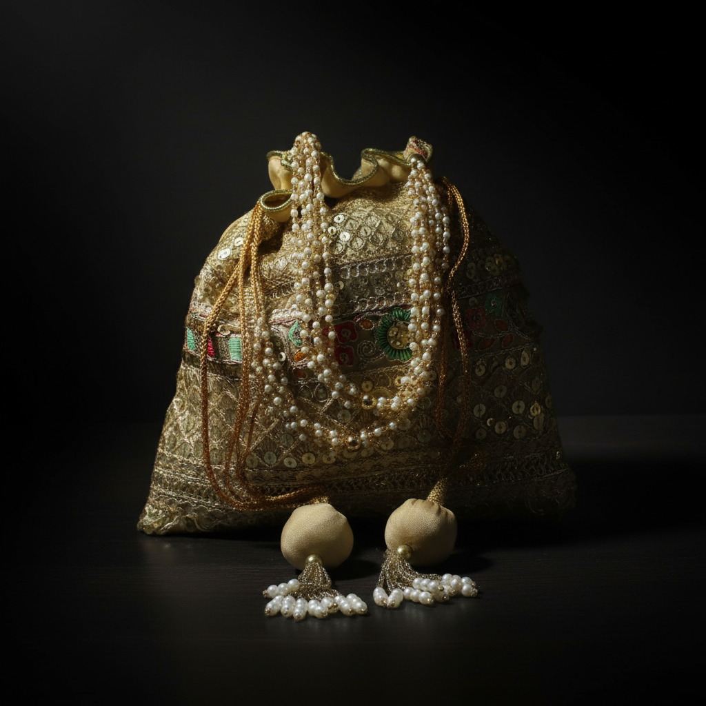 Nazaqat Gold Potli Wedding Collection