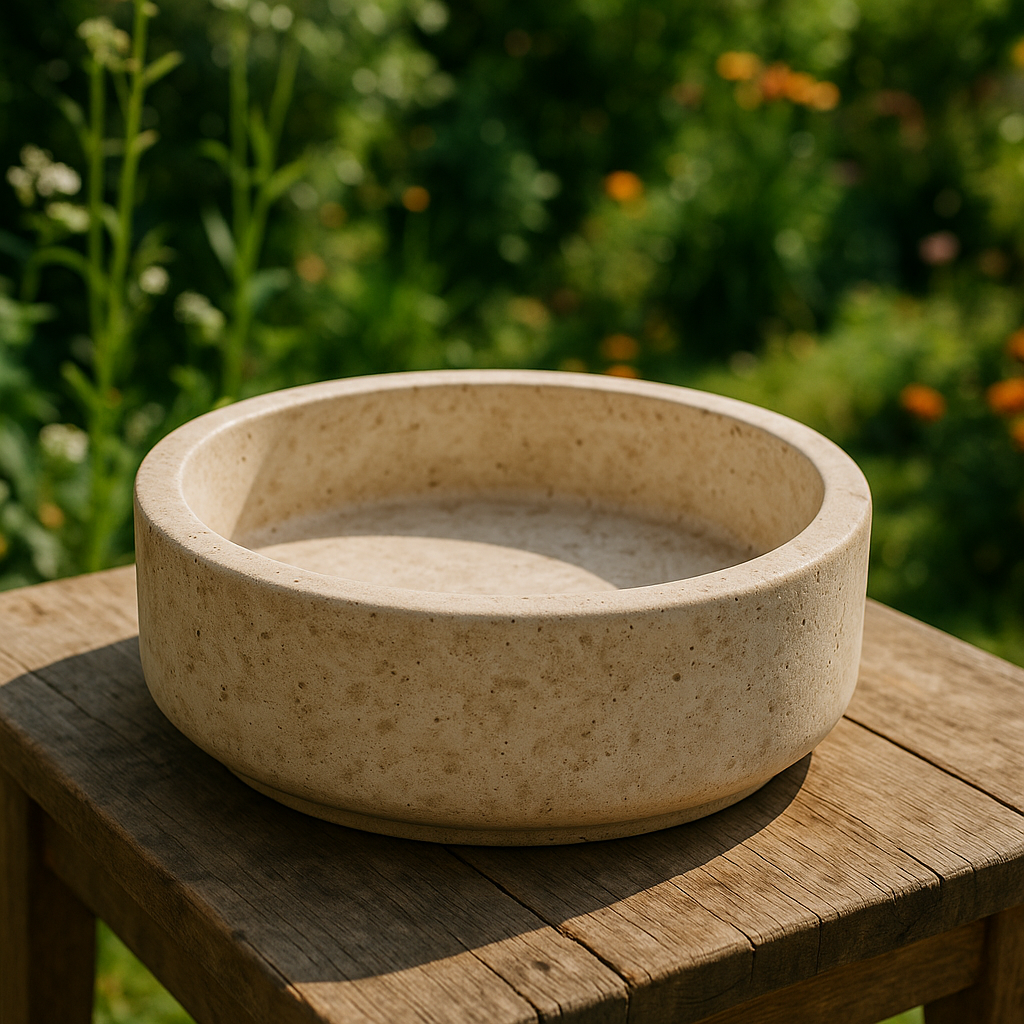 Cavola – Handcarved Travertine Bowl