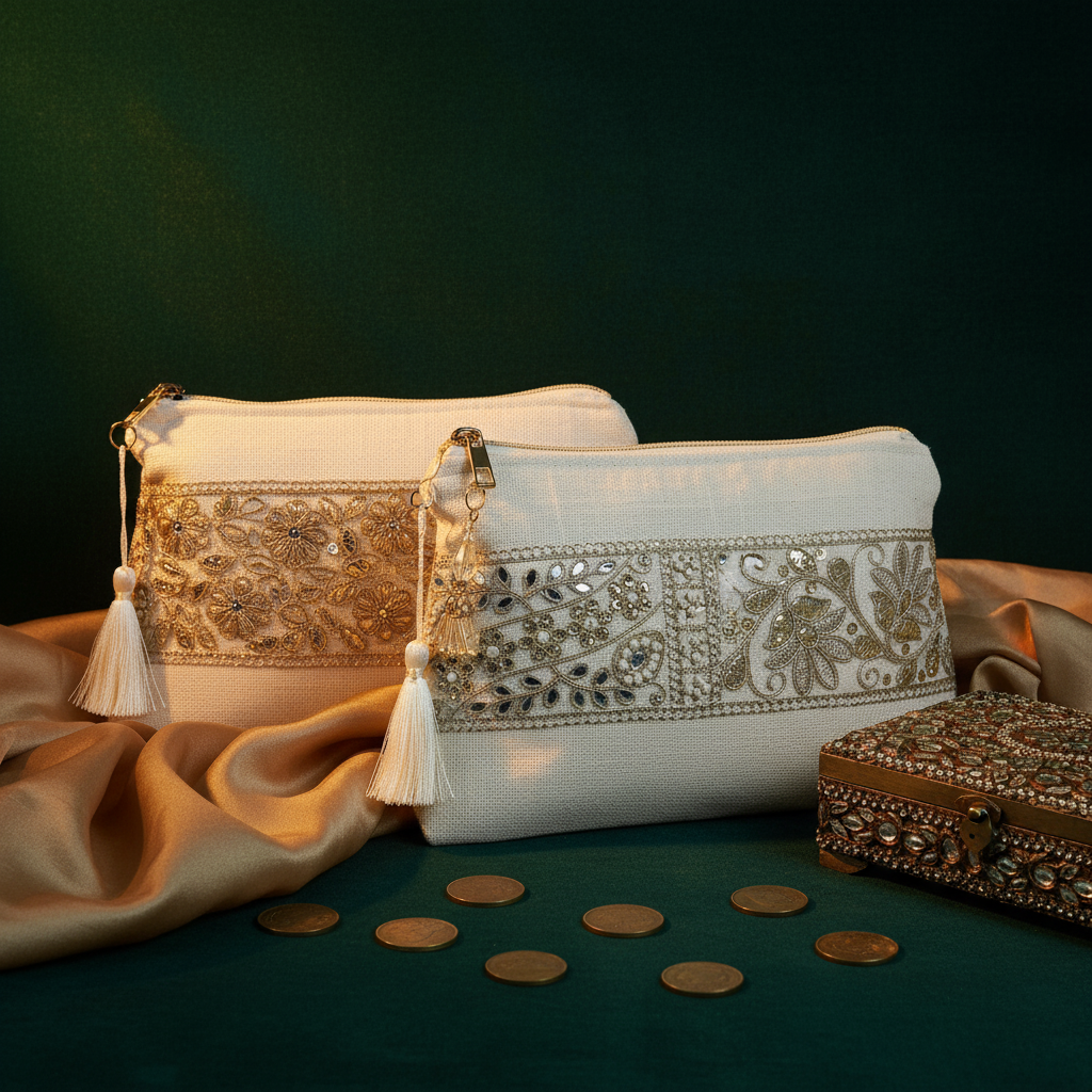 Zarheen – The Golden Elegance Pouch