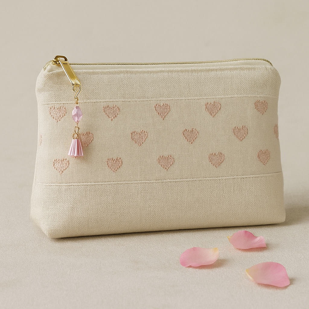 Sweetheart Blush Makeup Pouch