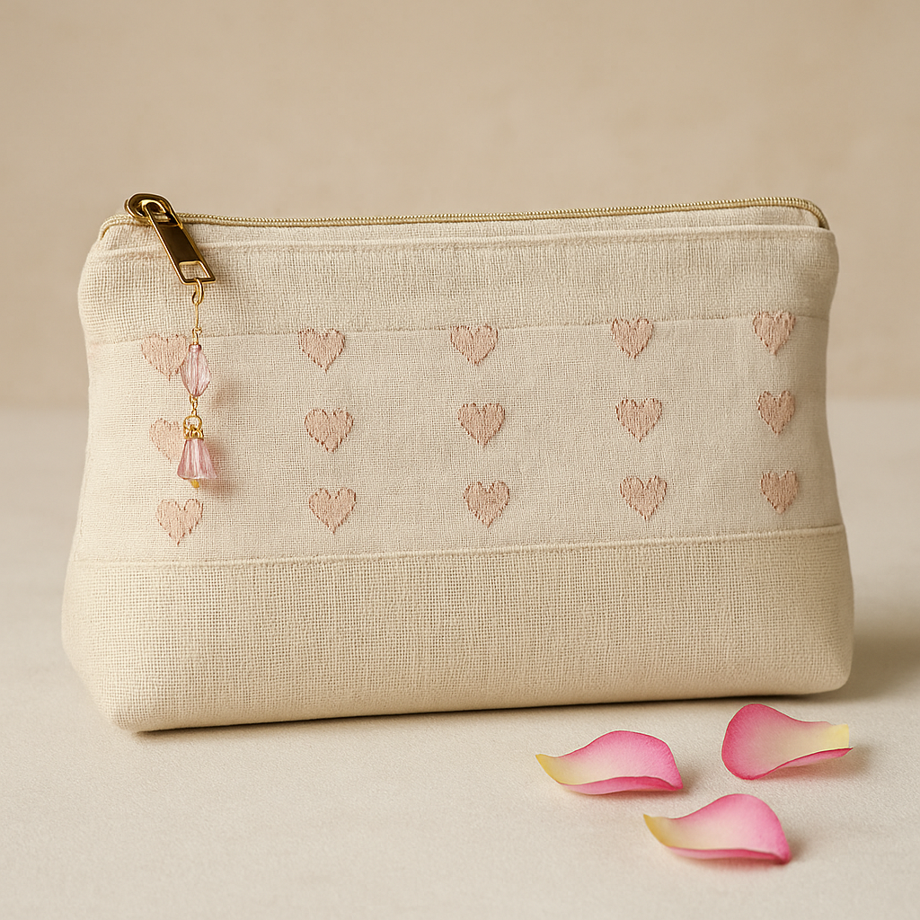 Sweetheart Blush Makeup Pouch