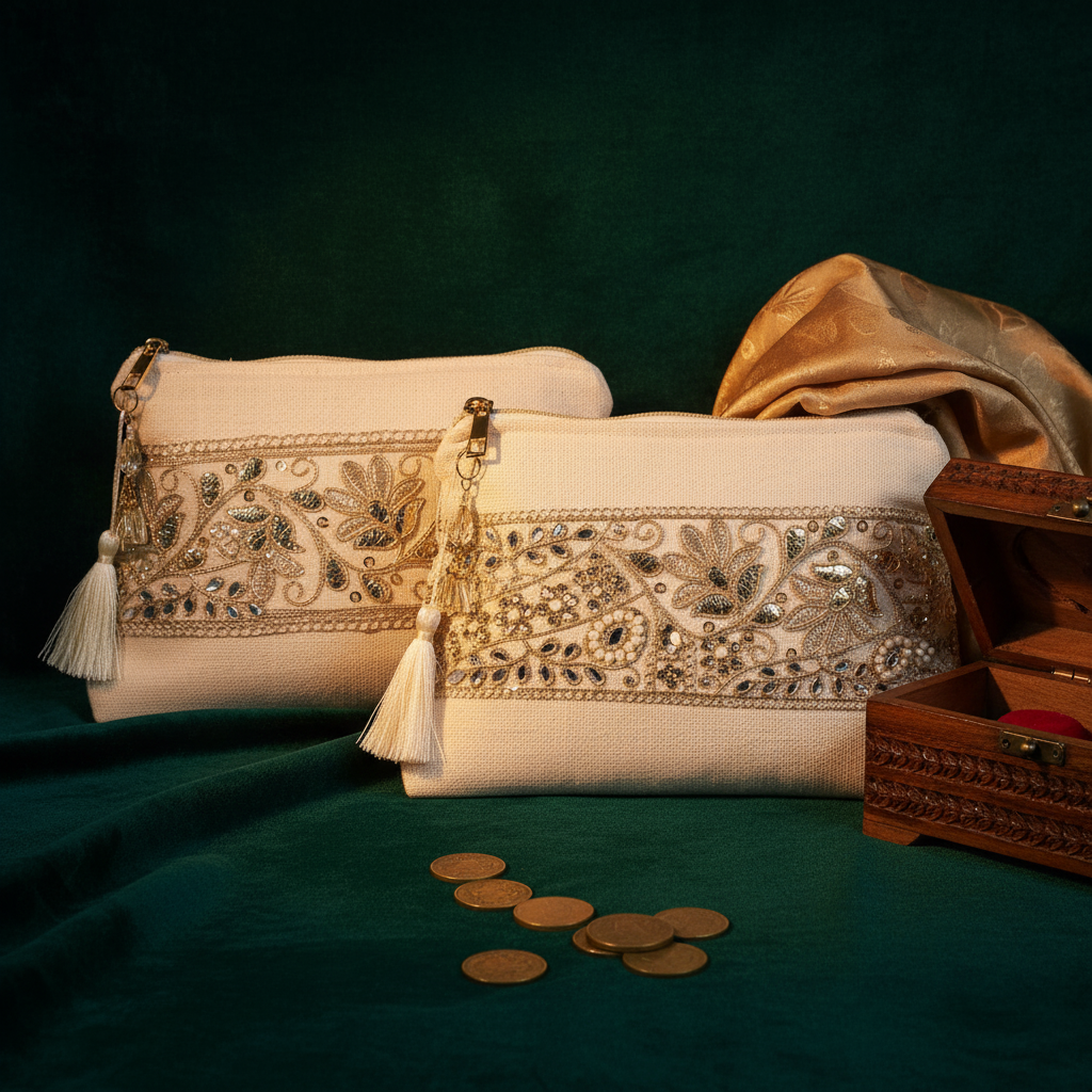 Zarheen – The Golden Elegance Pouch