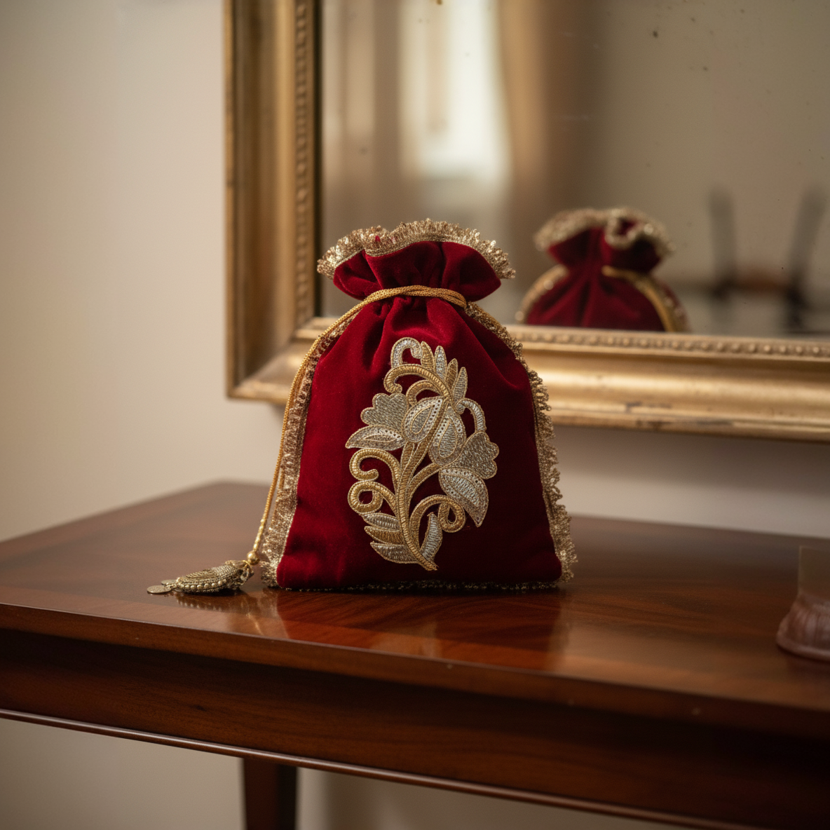 Zarina Velvet Zardosi Potli