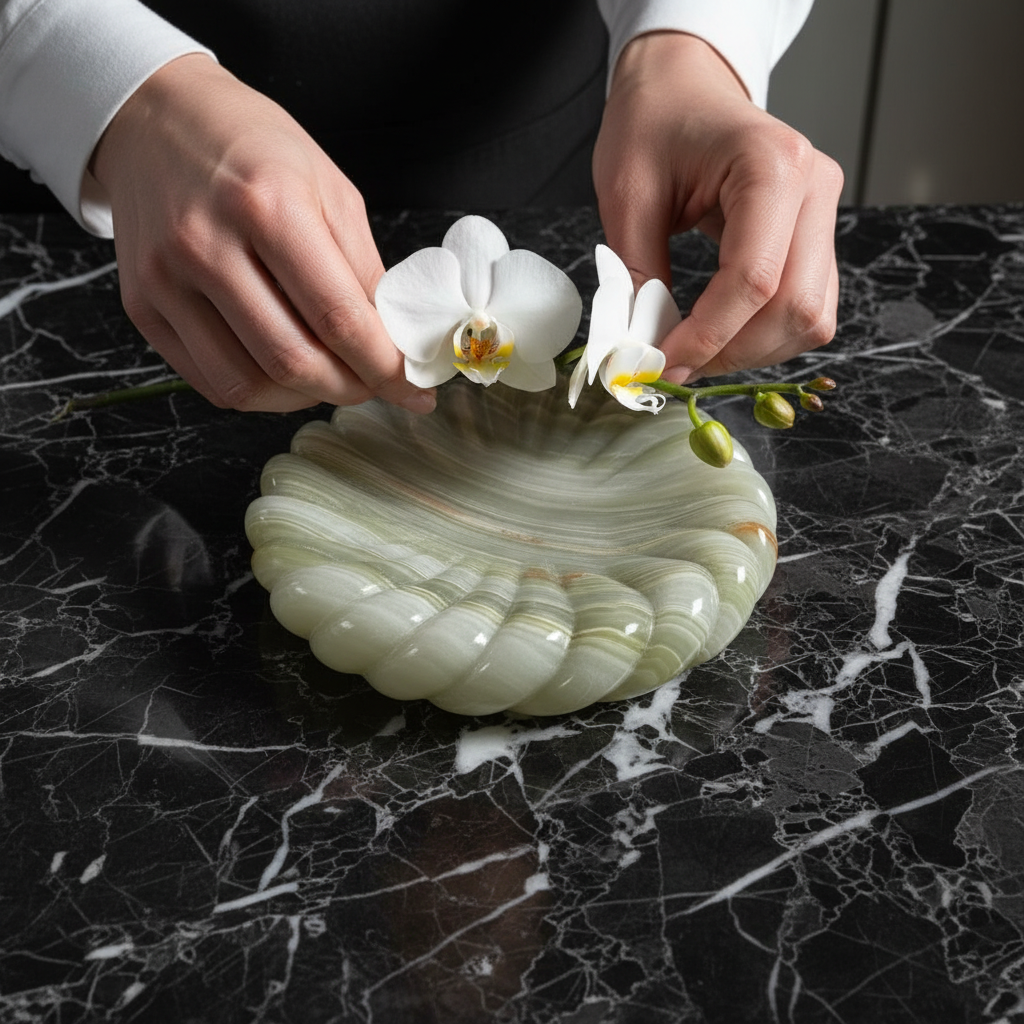 Aura Onyx Swirl Bowl