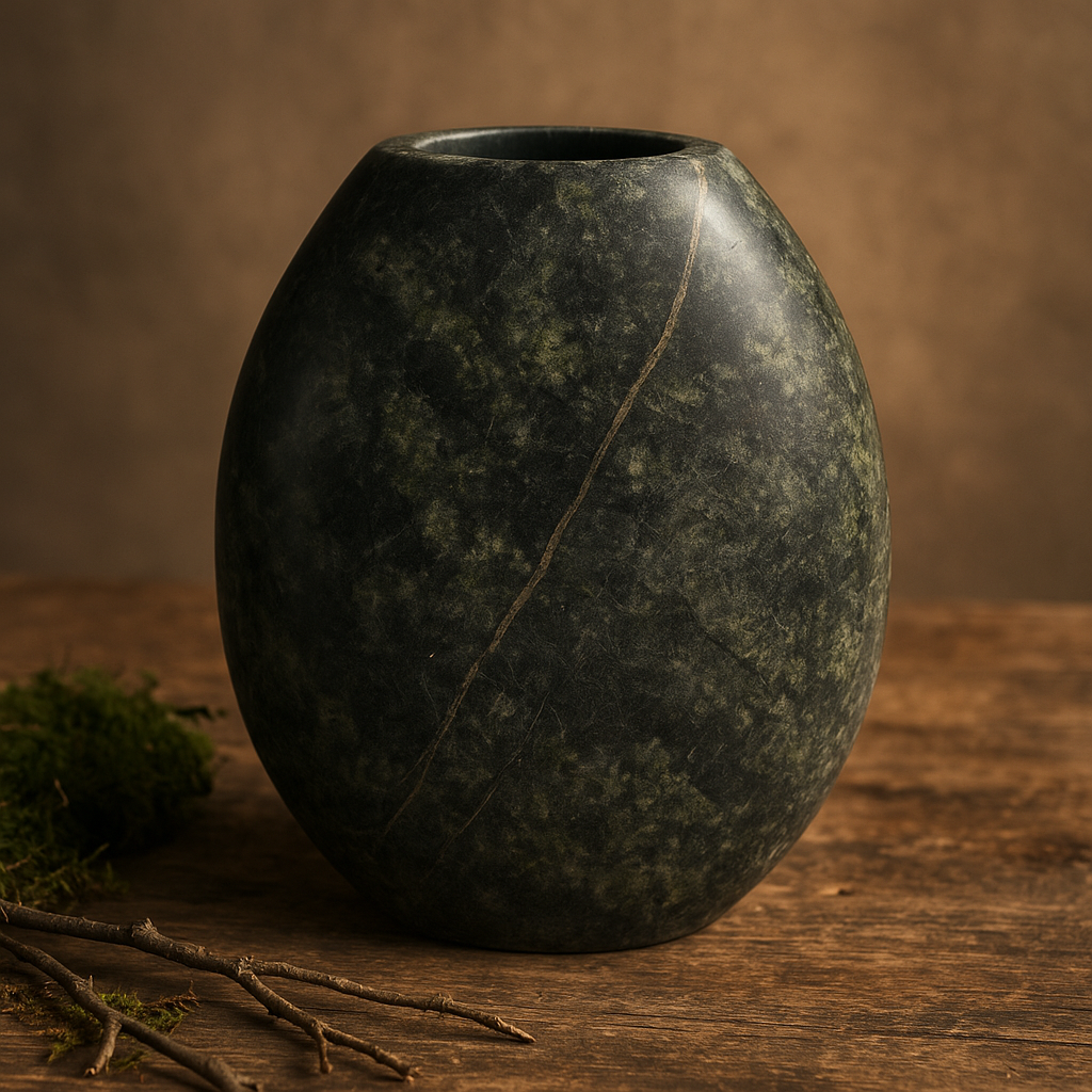 Obsidian Leaf Vase